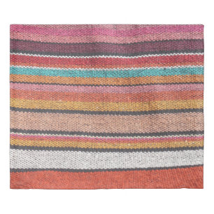 Rug Richness: Mexican Peruvian Textures Duvet Cover