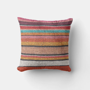 Rug Richness: Mexican Peruvian Textures Throw Pillow