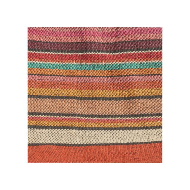 Rug Richness: Mexican Peruvian Textures Wood Wall Art (Front)