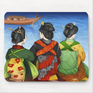 Rug Three Geishas Kimonos Mouse Pad