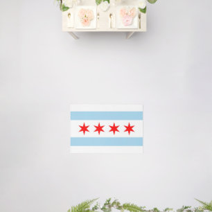 Rug with flag of Chicago, USA
