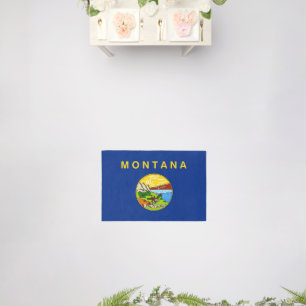 Rug with flag of Montana, USA