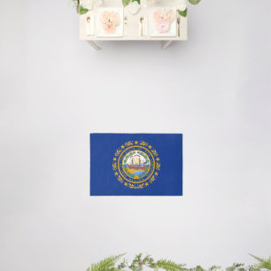 Rug with flag of New Hampshire, USA