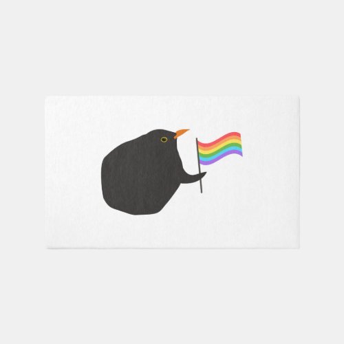 Rug with lgbt rainbow flag