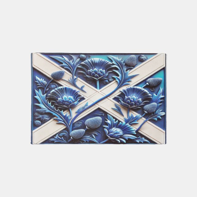 Rug with Scottish Thistles (Front)