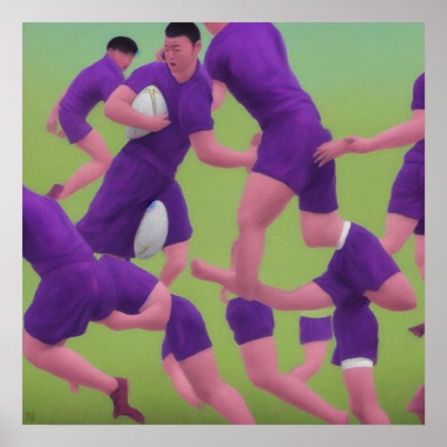 Rugby Action _ Canvas Art Print