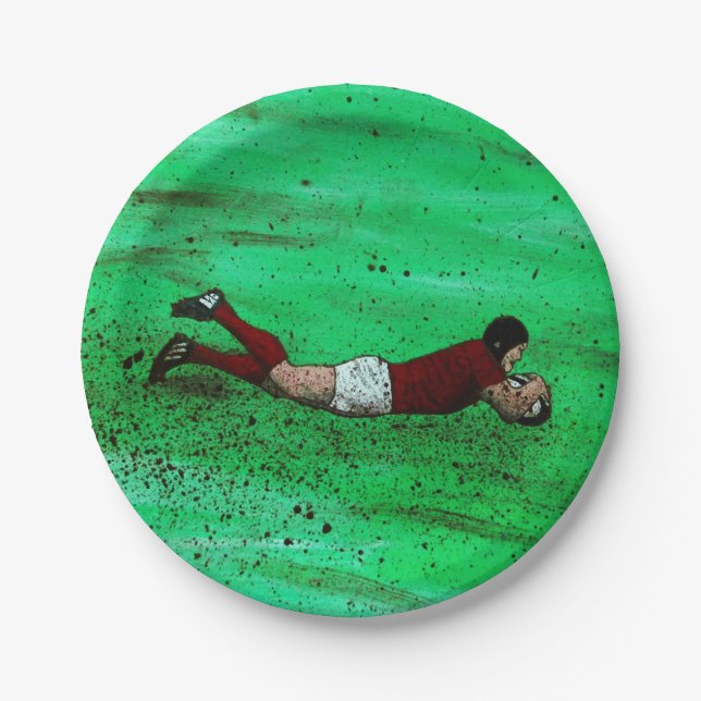 Rugby art paper plate (Front)
