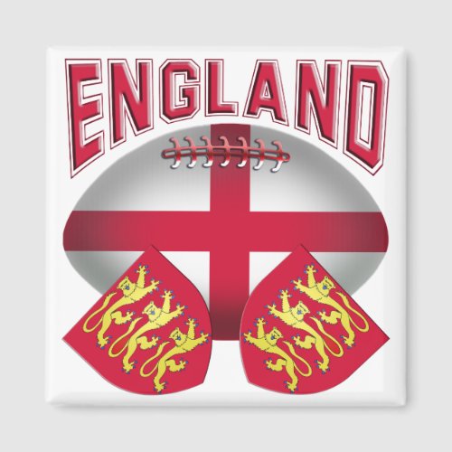 Rugby Ball Flag of England Magnet