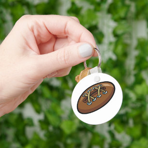 Rugby Ball Fun Sports Graphic Keychain