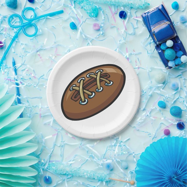 Rugby Ball Fun Sports Graphic Paper Plates (Creator Uploaded)
