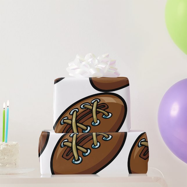 Rugby Ball Fun Sports Graphic Wrapping Paper (Creator Uploaded)