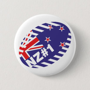 Rugby Ball NZ#1 Pinback Button