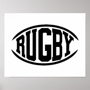 Rugby ball poster