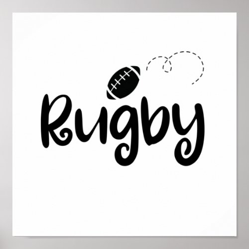 Rugby ball poster