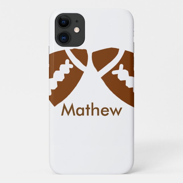 Rugby baseball sports add name boys kids men gifts Case-Mate iPhone case (Back)