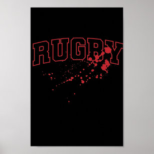 Rugby Blutspritzer Football Sport Fans Poster