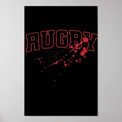 Rugby Blutspritzer Football Sport Fans Poster