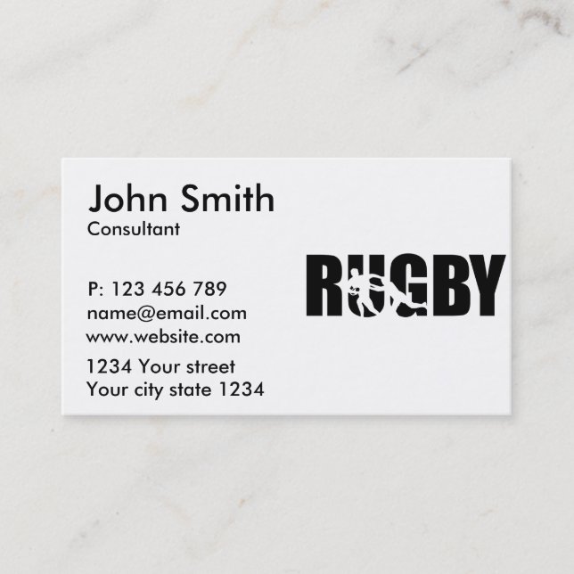 Rugby Business Card (Front)