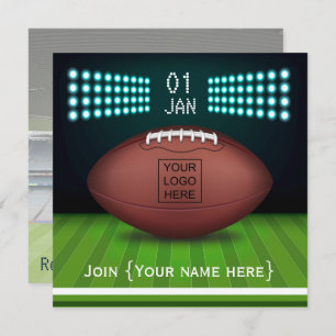 Rugby Celebration Party Invitation add photo