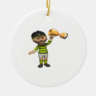 Rugby Champion Ceramic Ornament