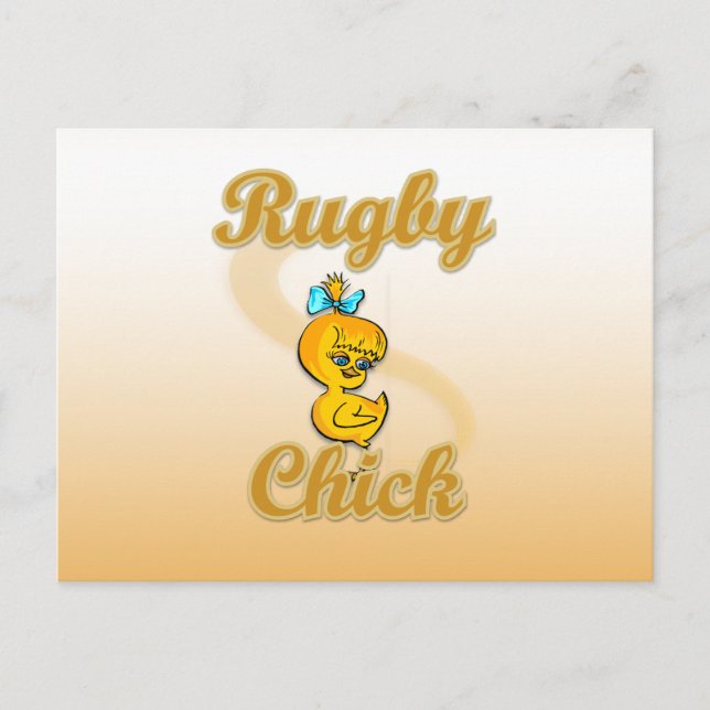 Rugby Chick Postcard (Front)