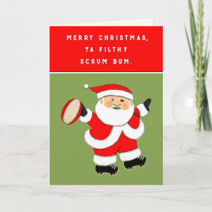 Rugby Christmas Holiday Card