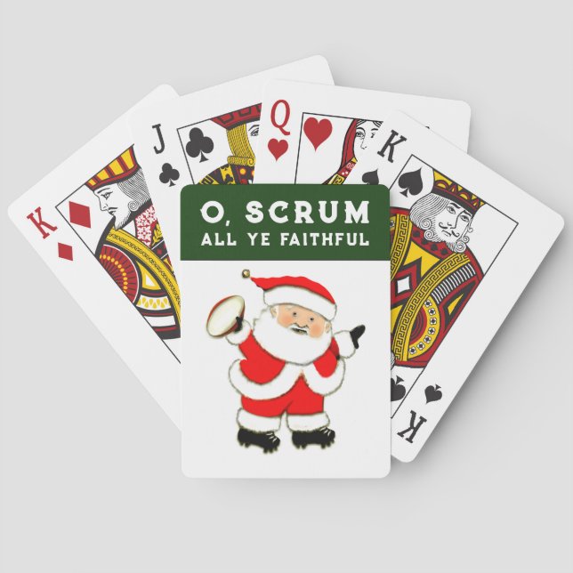 Rugby Christmas Holiday Poker Cards (Back)