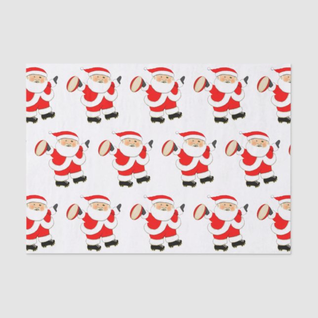Rugby Christmas Tissue Paper (Front)