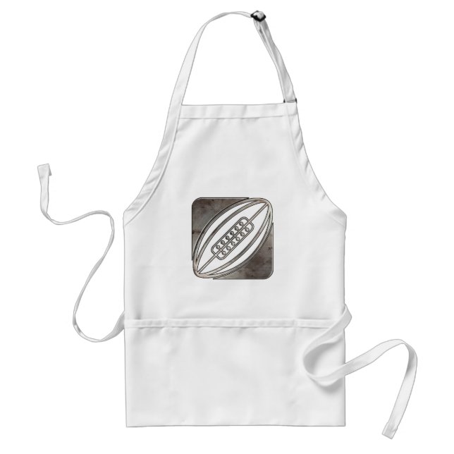 Rugby; Cool Black Adult Apron (Front)