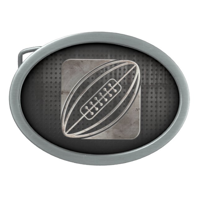 Rugby; Cool Black Belt Buckle (Front)