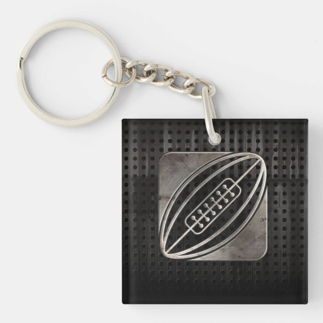 Rugby; Cool Black Keychain (Front)