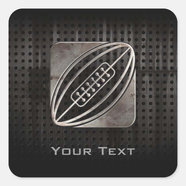 Rugby; Cool Black Square Sticker (Front)