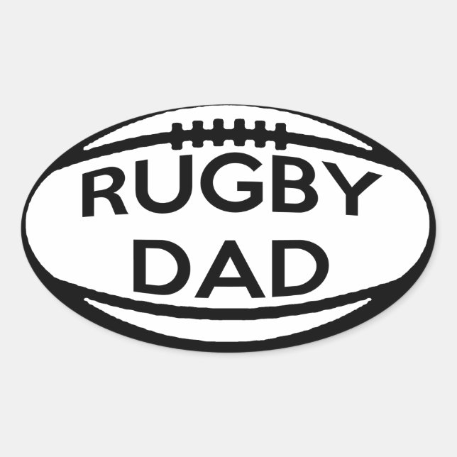 Rugby Dad Oval Sticker (Front)