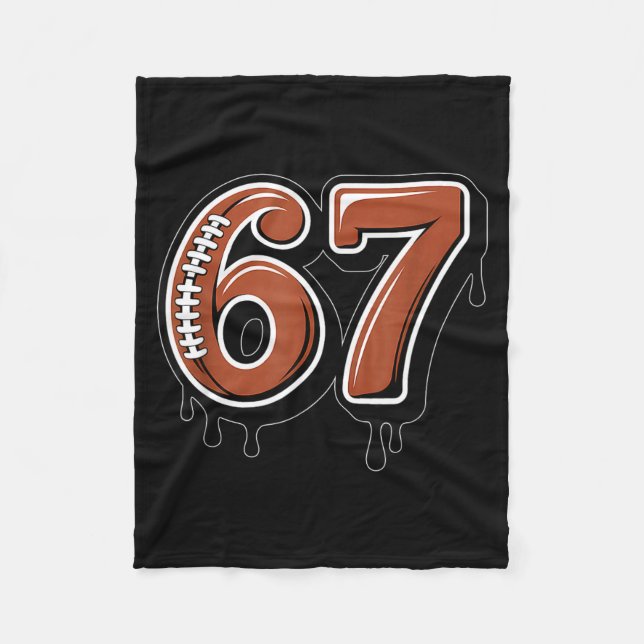 Rugby Drip Number 67 Player Or 67th Birthday Six S Fleece Blanket (Front)
