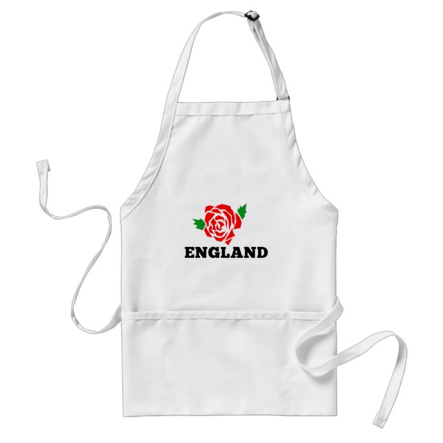 Rugby England English Rose Adult Apron (Front)