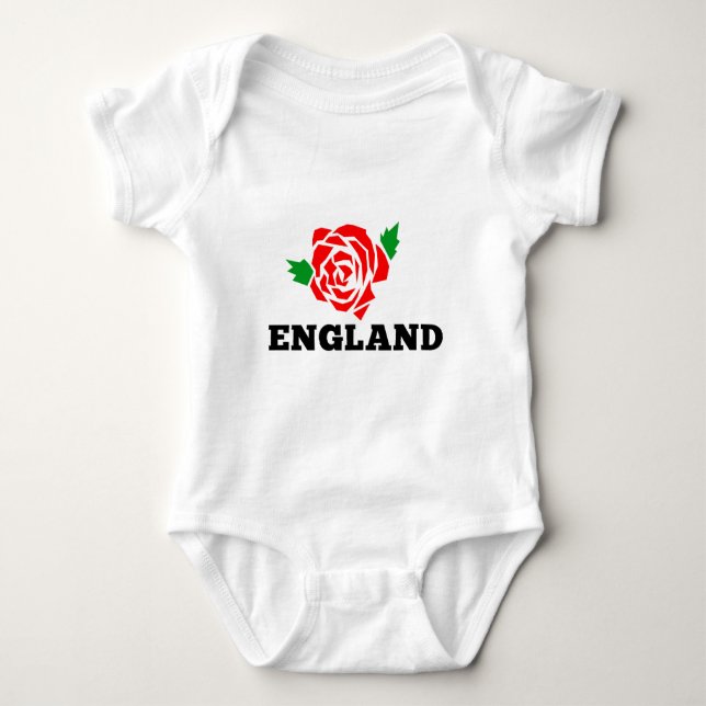 Rugby England English Rose Baby Bodysuit (Front)