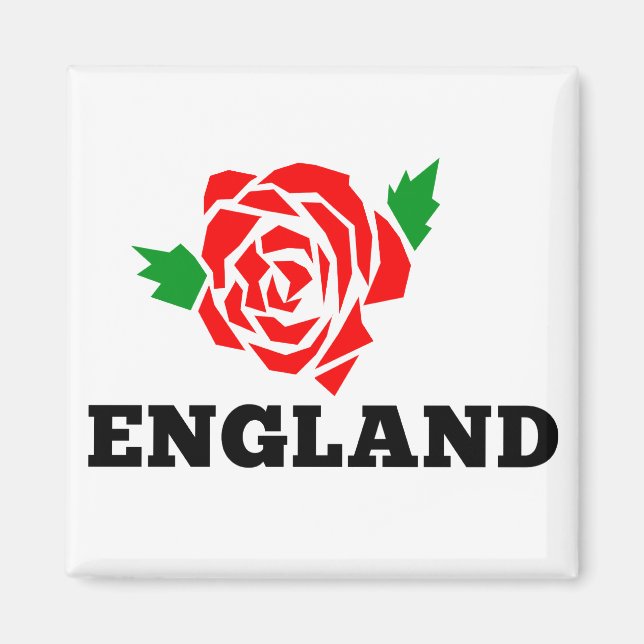 Rugby England English Rose Magnet (Front)