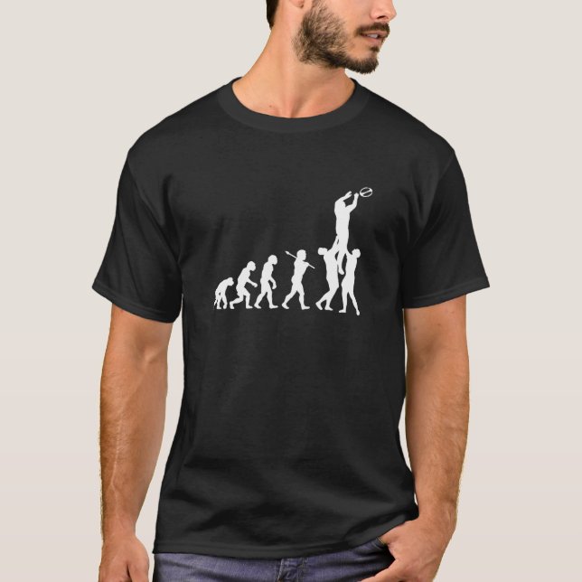 Rugby Evolution - Funny Rugby Player Gift T-Shirt (Front)