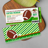 2.5×6 Atlanta Falcons Ticket Style Sports Party Invitations