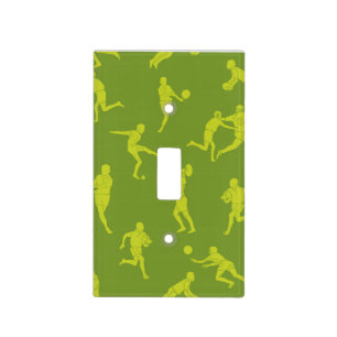 Rugby game are on light switch cover