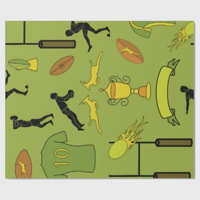 Rugby game are on Wrapping Paper