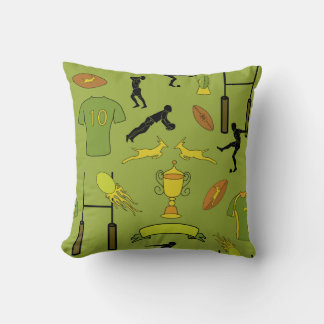 Rugby game on Throw Pillow, Throw Pillow 16" x 16"