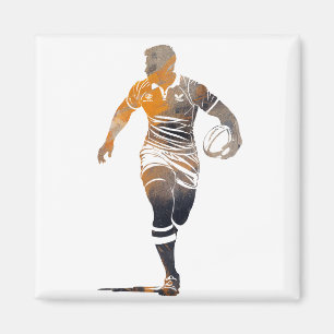 Rugby Game Sport Challenge Illustration Silhouette Magnet