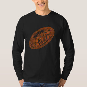 Rugby Game Typography  Rugby Player  Coach Mom Dad T-Shirt