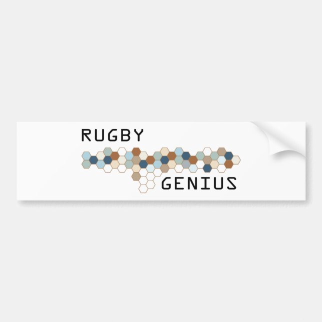 Rugby Genius Bumper Sticker (Front)