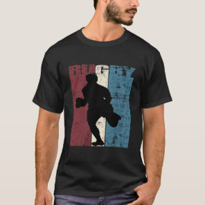 Rugby Gift Idea Rugby Vintage Rugby Player Distres T-Shirt