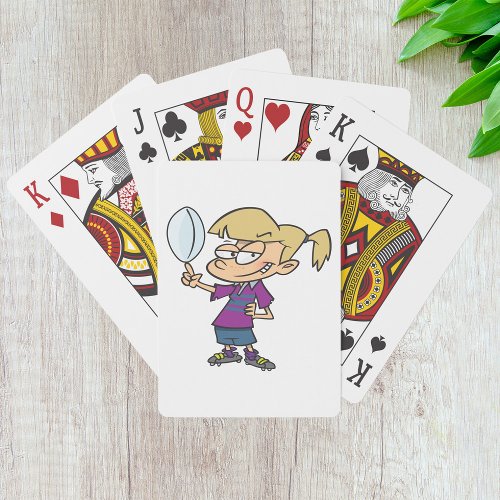 Rugby Girl Playing Cards