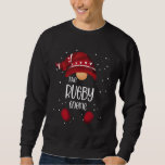Rugby Gnome Matching Family Pajamas Christmas Sweatshirt<br><div class="desc">Rugby Gnome Matching Family Pajamas Christmas</div>