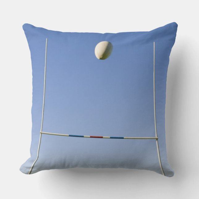 Rugby Goal Throw Pillow (Front)