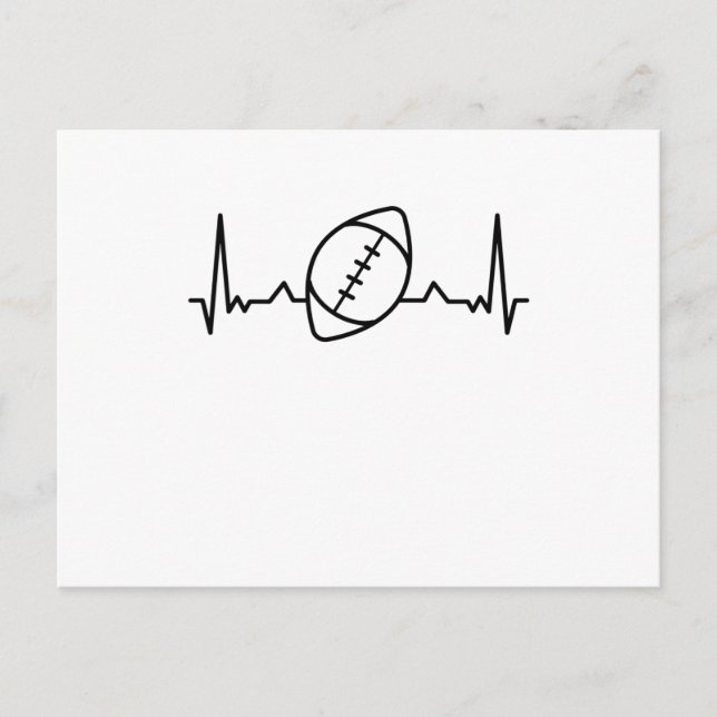 Rugby Heartbeat Sports Gifts Postcard (Front)
